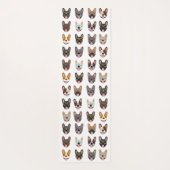 眼鏡フランスのをかけている可愛いブルドッグ ヨガマット (裏面)