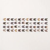 眼鏡フランスのをかけている可愛いブルドッグ ヨガマット (正面(横))