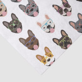 眼鏡フランスのをかけている可愛いブルドッグ 薄葉紙 (詳細)