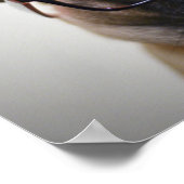 眼鏡フランスの付きブルドッグ及びボウタイ ポスター (角)