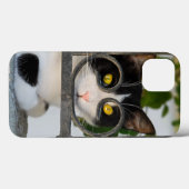 眼鏡フレームの写真と好奇心おもしろい猫 – Case-Mate iPhoneケース (裏面 (横))