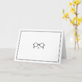 眼鏡ミニマリストカード | こんにちは カード (黄色い花)