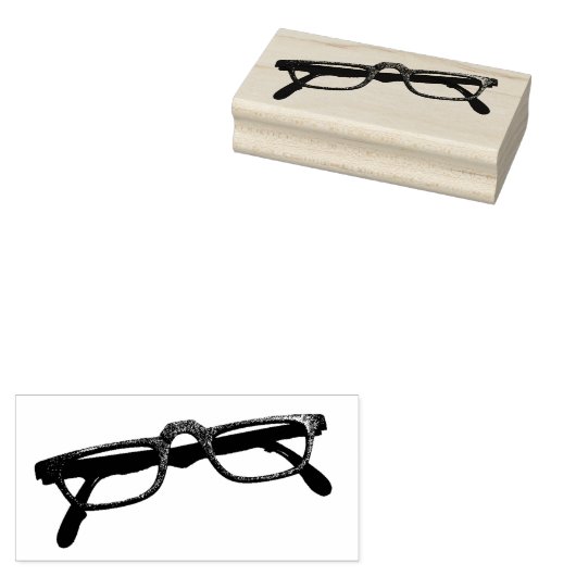 眼鏡ヴィンテージ眼鏡クール古いフレーム ラバースタンプ (押印)