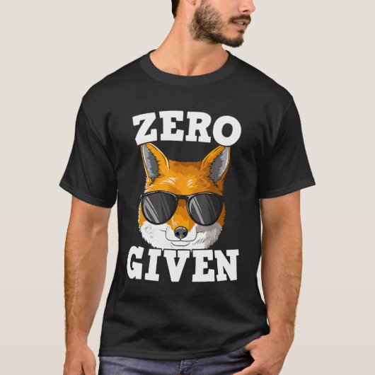 眼鏡与え付きゼロキツネキツネキツネパン Tシャツ (正面)