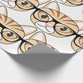 眼鏡付きオタク猫 ラッピングペーパー (角)