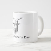 眼鏡付きヒップスターヤギ ジャンボコーヒーマグカップ (正面右)