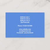 眼鏡付きヒップスター猫ビジネスカード 名刺 (裏面)