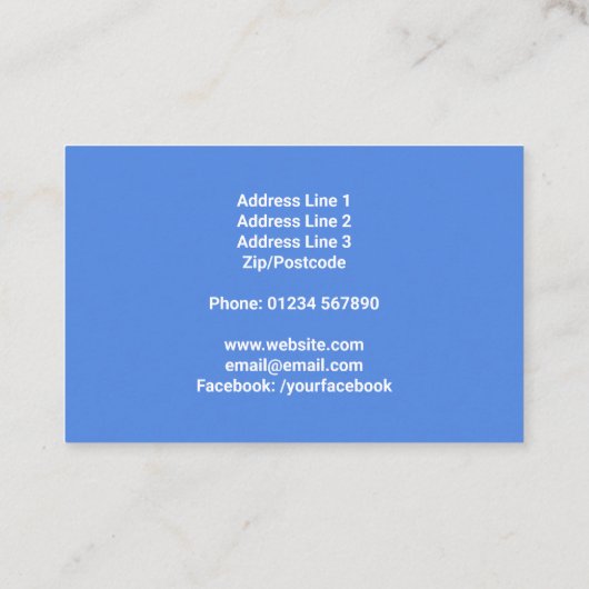 眼鏡付きヒップスター猫ビジネスカード 名刺 (裏面)