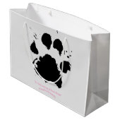 眼鏡付き愛らしい犬抱き枕 ラージペーパーバッグ (裏面アングル)