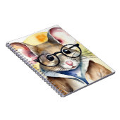 眼鏡付き水色マウス ノートブック (右側)