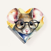 眼鏡付き水色マウス ノートブック (正面)