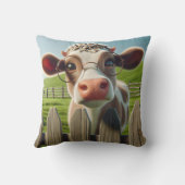 眼鏡付き漫画の牛 クッション (裏面)