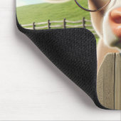 眼鏡付き漫画の牛 マウスパッド (コーナー)