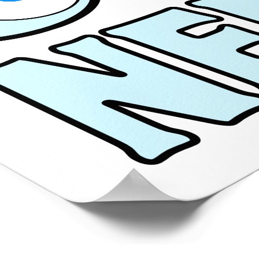 眼鏡付き漫画の目おたく ポスター (角)