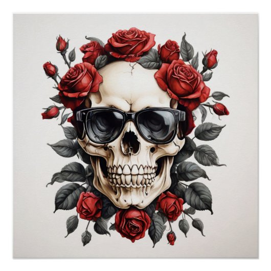 眼鏡付スカル ポスター (正面)