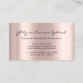 眼鏡光学式眼鏡検査バラ赤面 名刺 (裏面)