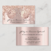 眼鏡光学式眼鏡検査バラ金ゴールド 名刺 (正面/裏面)