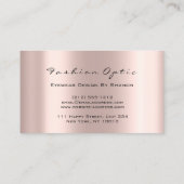 眼鏡光学式眼鏡検査バラ金ゴールド 名刺 (裏面)