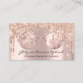 眼鏡光学式眼鏡検査バラ金ゴールド 名刺 (正面)