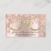 眼鏡光学式眼鏡検査バラ金ゴールド 名刺 (正面)