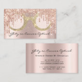 眼鏡光学式眼鏡検査バラ金ゴールド 名刺 (正面/裏面)