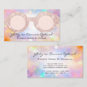 眼鏡光学式眼鏡自筆法 名刺 (正面/裏面)