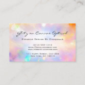 眼鏡光学式眼鏡自筆法 名刺 (裏面)