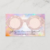 眼鏡光学式眼鏡自筆法 名刺 (正面)