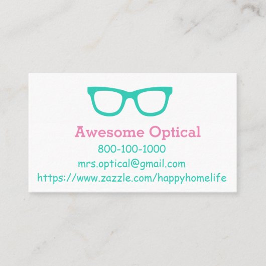 眼鏡名刺 名刺 (正面)
