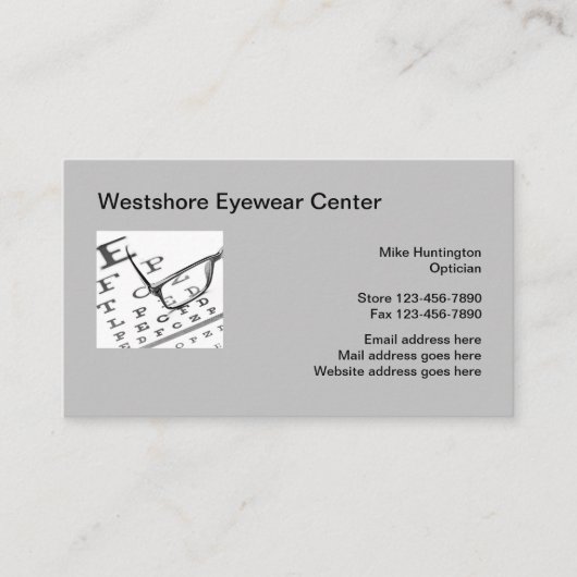 眼鏡店ビジネスカード 名刺 (正面)