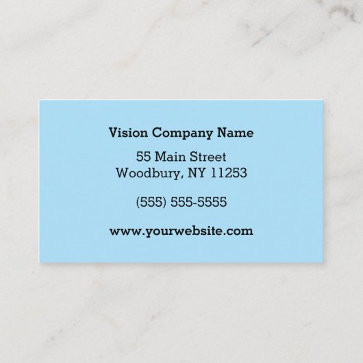 眼鏡技師のカラフルの接眼レンズ 名刺 (裏面)