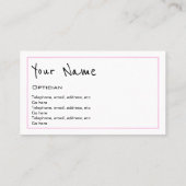 眼鏡技師の名刺を"エコーします" 名刺 (裏面)