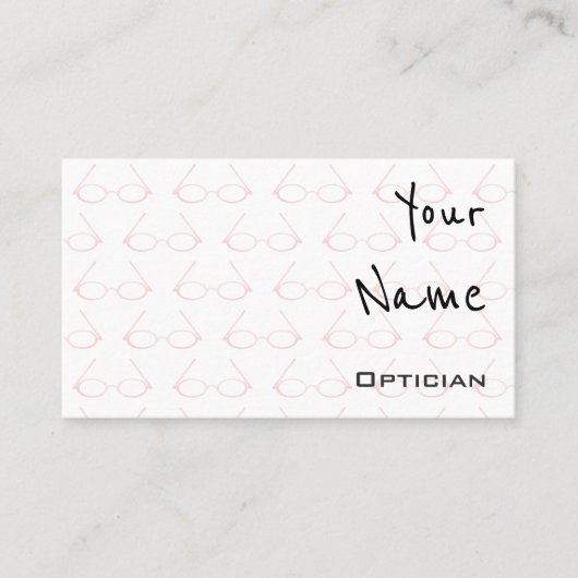 眼鏡技師の名刺を"エコーします" 名刺 (正面)