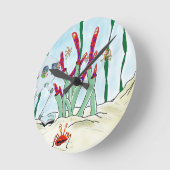 眼鏡技師の悪夢 ラウンド壁時計 (傾斜)