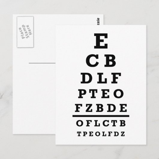 眼鏡検査 ポストカード (正面/裏面)