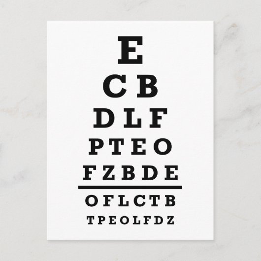 眼鏡検査 ポストカード (正面)