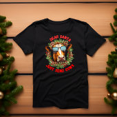 眼鏡熱狂するカウクリスマスリース Tシャツ