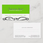 眼鏡用アイウェアの視力覚醒剤付き 予約カード (正面/裏面)