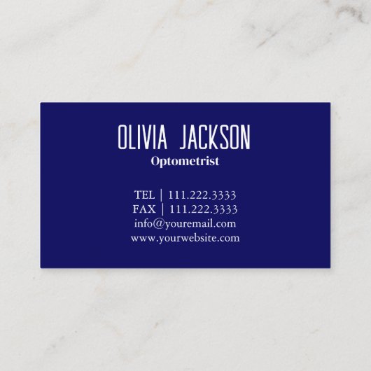 眼鏡用モダン眼鏡眼鏡 名刺 (裏面)