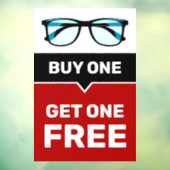 眼鏡用光学式店の窓のリンクサインテンプレート ウィンドウサイン (シート3)