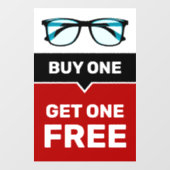 眼鏡用光学式店の窓のリンクサインテンプレート ウィンドウサイン (シート)