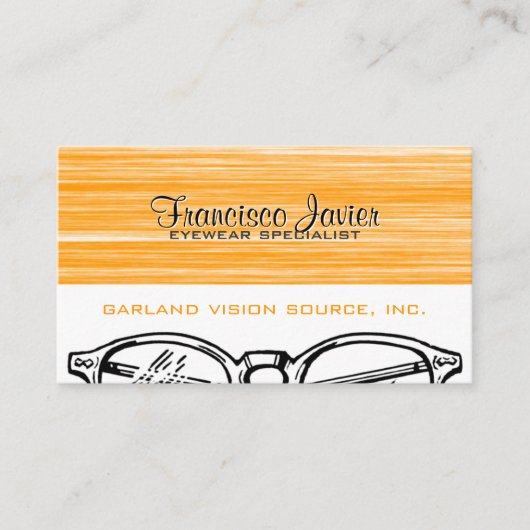 眼鏡用眼瞼検眼視覚傷 名刺 (正面)