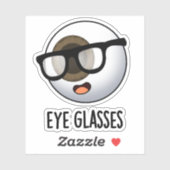 眼鏡眼球おもしろいパンチ シール (シート)