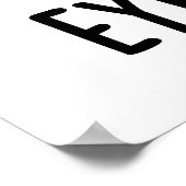 眼鏡眼球おもしろいパンチ ポスター (角)