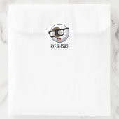 眼鏡眼球おもしろいパンチ ラウンドシール (バッグ)