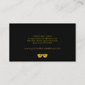 眼鏡眼鏡オプティシャン金ゴールドサングラス 名刺 (裏面)