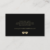 眼鏡眼鏡オプティシャン金ゴールド 名刺 (裏面)