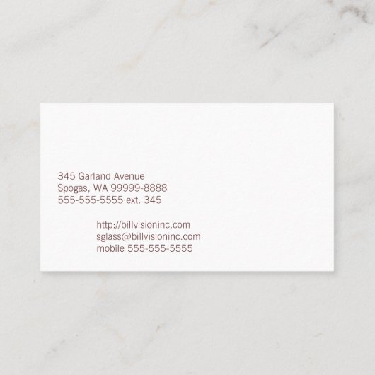 眼鏡装用光学ビジョン 名刺 (裏面)