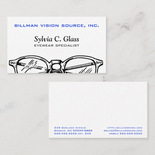 眼鏡装用光学ビジョン 名刺 (正面/裏面)
