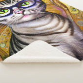 眼鏡頭が切れるをかけている可愛い猫 シェルパブランケット (3/4)